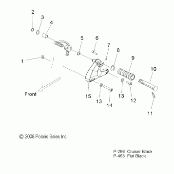 CHASSIS, FOOTPEG, L.H. - V10HB36DD/HS36DC/BB26DA ALL OPTIONS (49VICFOOTPEGLH09HMR)