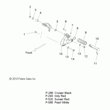 CHASSIS, FOOTPEG, L.H. - V11XB36 ALL OPTIONS (49VICFOOTPEGLH11JP)