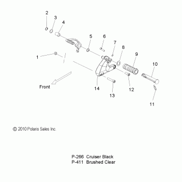 CHASSIS, FOOTPEG, LH - V15WB36/WW36 ALL OPTIONS (49VICFOOTPEGLH12HB)