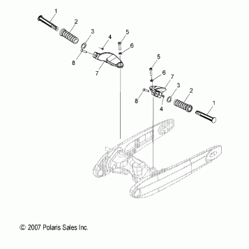 CHASSIS, FOOTPEGS, PASSENGER - V08HB26/HS26 ALL OPTIONS (49VICFOOTPEGPASS08HMR)
