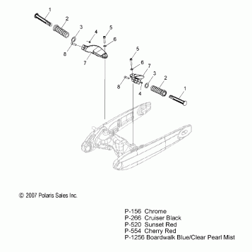 CHASSIS, FOOTPEGS, PASSENGER - V08BC26/XB26 ALL OPTIONS (49VICFOOTPEGPASS08JP)