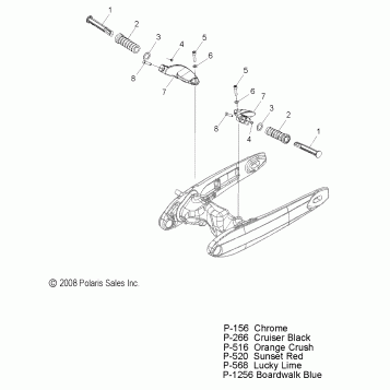 CHASSIS, FOOTPEGS, PASSENGER - V09XB36/XC36 ALL OPTIONS (49VICFOOTPEGPASS09JP)