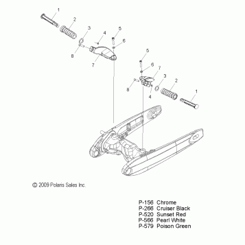 CHASSIS, FOOTPEGS, PASSENGER - V10XB36DAP/LKP/XC36DN ALL OPTIONS (49VICFOOTPEGPASS10JP)