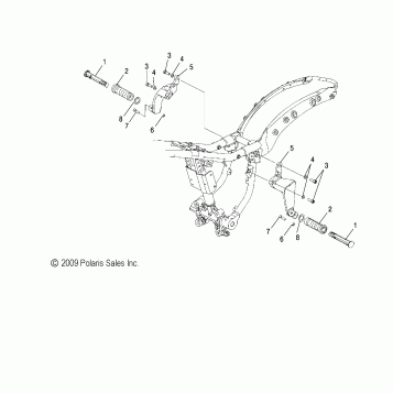 CHASSIS, PASSENGER FOOTPEGS and FLOORBOARDS - V10CB26/PB26 ALL OPTIONS (49VICFOOTPEGPASS10KP)
