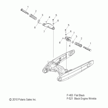 CHASSIS, FOOTPEGS, PASSENGER - V17CHRAB ALL OPTIONS (49VICFOOTPEGPASS11HMR)