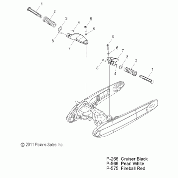 CHASSIS, FOOTPEGS, PASSENGER - V12XB36 ALL OPTIONS (49VICFOOTPEGPASS12JP)