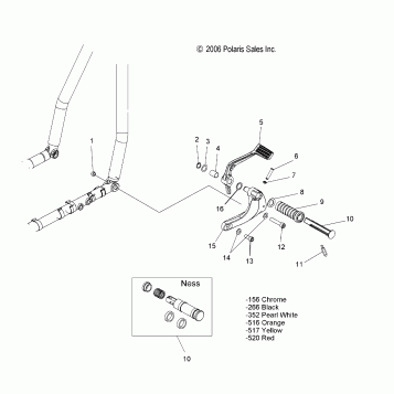CHASSIS, FOOTPEG, R.H./BRAKE - V07XB26/BC26 ALL OPTIONS (49VICFOOTPEGRH07JACK)