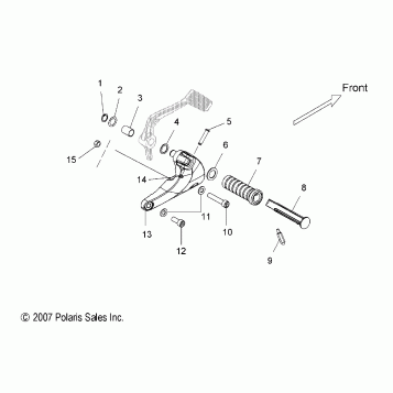 CHASSIS, FOOTPEG, R.H. - V08HB26/HS26 ALL OPTIONS (49VICFOOTPEGRH08HMR)