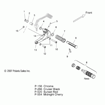 CHASSIS, FOOTPEG, R.H. - V08BC26/XB26 ALL OPTIONS (49VICFOOTPEGRH08JP)