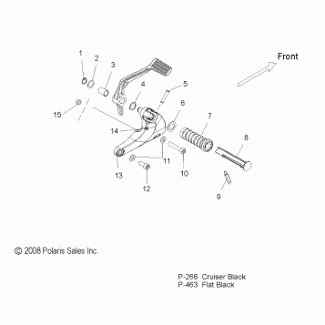 CHASSIS, FOOTPEG, R.H. - V10HB36DD/HS36DC/BB26DA ALL OPTIONS (49VICFOOTPEGRH09HMR)