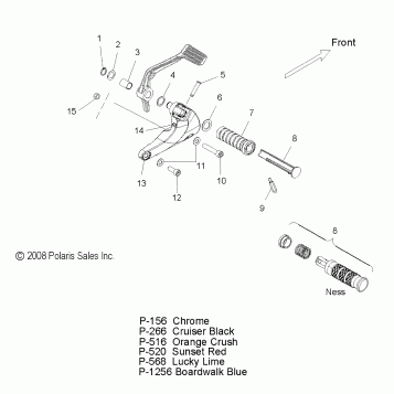 CHASSIS, FOOTPEG, R.H. - V09XB36/XC36 ALL OPTIONS (49VICFOOTPEGRH09JP)