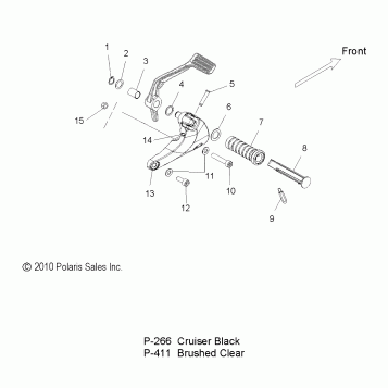 CHASSIS, FOOTPEG, RH - V14WB36 ALL OPTIONS (49VICFOOTPEGRH12HB)
