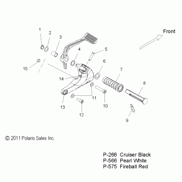 CHASSIS, FOOTPEG, R.H. - V12XB36 ALL OPTIONS (49VICFOOTPEGRH12JP)