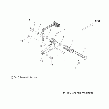 CHASSIS, FOOTPEG, R.H. - V13XB36 ALL OPTIONS (49VICFOOTPEGRH13JP)