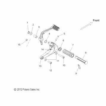 CHASSIS, FOOTPEG, RH - V13GA36EA/NA/NAA/NAC (49VICFOOTPEGRH13VGS)