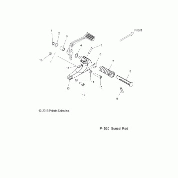 CHASSIS, FOOTPEG, R.H. - V14XB36NS/NSA/NSC/ES (49VICFOOTPEGRH14JP)