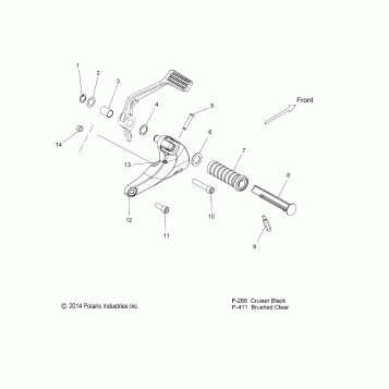 CHASSIS, FOOTPEG, RH - V16LB36/LW36 ALL OPTIONS (49VICFOOTPEGRH15LB)