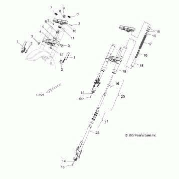 SUSPENSION, FRONT FORKS - V08HB26/HS26 ALL OPTIONS (49VICFORKS08KING)