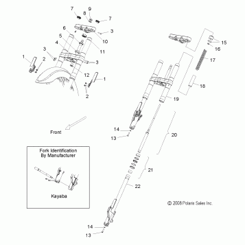 SUSPENSION, FRONT FORKS, KAYABA - V09CB26/CD26/KB26/PB26 ALL OPTIONS (49VICFORKS09KPK)