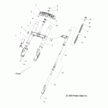 SUSPENSION, FRONT FORKS - V12BW36/EW36 ALL OPTIONS (49VICFORKS10CC)