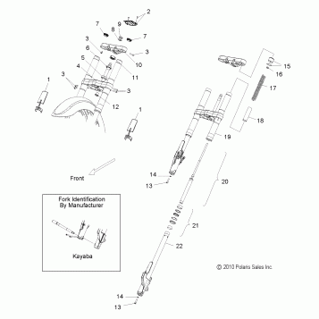 SUSPENSION, FRONT FORKS - V11CA36/CB36 ALL OPTIONS (49VICFORKS11KING)