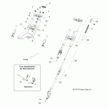 SUSPENSION, FRONT FORKS, MARZOCCI - V11CA36/CB36 ALL OPTIONS (49VICFORKS11KINGM)
