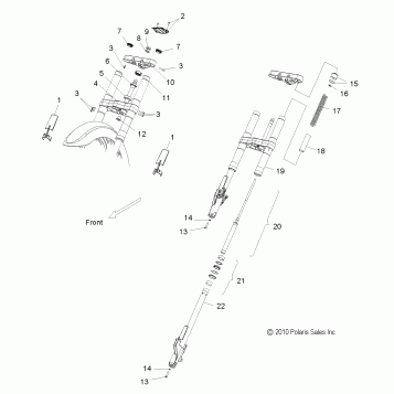 SUSPENSION, FRONT FORKS - V17CHRAB ALL OPTIONS (49VICFORKS11KP)