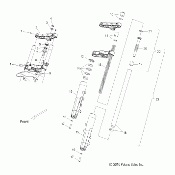 SUSPENSION, FRONT FORKS - V12WB36NA (49VICFORKS12HB)