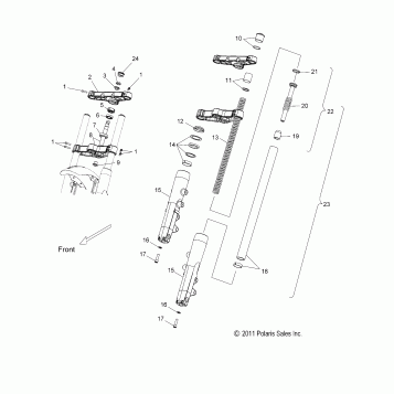 SUSPENSION, FRONT FORKS - V14MB36 ALL OPTIONS (49VICFORKS13S)
