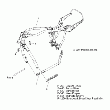 CHASSIS, FRAME - V08BC26/XB26 ALL OPTIONS (49VICFRAME08JP)