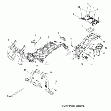 CHASSIS, FRAME - V08SB36/SD36 ALL OPTIONS (49VICFRAME08VN)