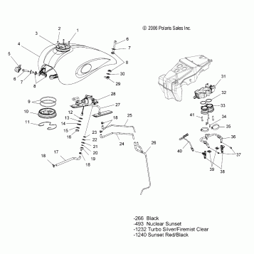 FUEL SYSTEM, FUEL TANK and LINES - V07HB26/HS26 ALL OPTIONS (49VICFUEL07HAM)