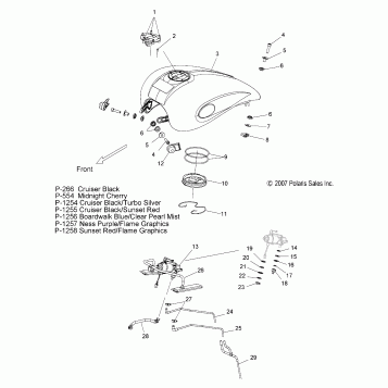 BODY, FUEL TANK - V08BC26/XB26 ALL OPTIONS (49VICFUEL08JP)