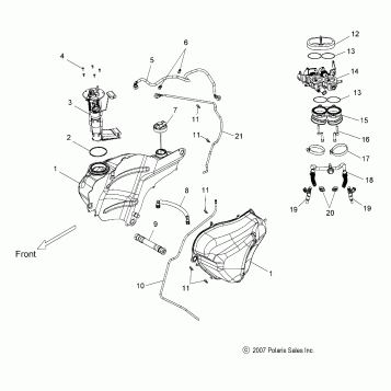 FUEL SYSTEM, FUEL TANK - V08SB36/SD36 ALL OPTIONS (49VICFUEL08VN)