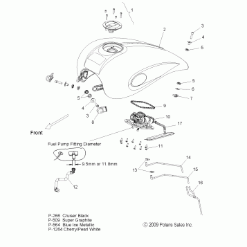 BODY, FUEL TANK - V09CB26/CD26/KB26/PB26 ALL OPTIONS (49VICFUEL09KP)