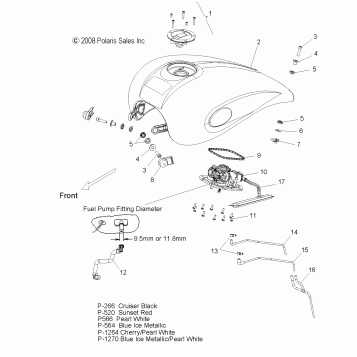 BODY, FUEL TANK - V09AB26/GB26/LB26 ALL OPTIONS (49VICFUEL09VEGAS)