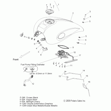 BODY, FUEL TANK - V10CB26/PB26 ALL OPTIONS (49VICFUEL10KP)