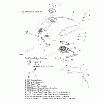 BODY, FUEL TANK - V10AB26/LB26 ALL OPTIONS (49VICFUEL10VGS)