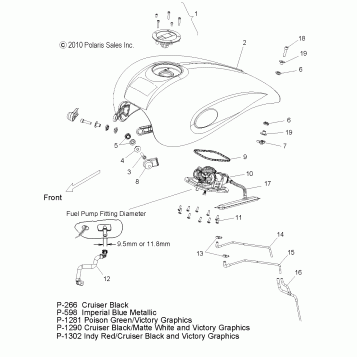 BODY, FUEL TANK - V11HA36/HB36/HS36 ALL OPTIONS (49VICFUEL11HMR)