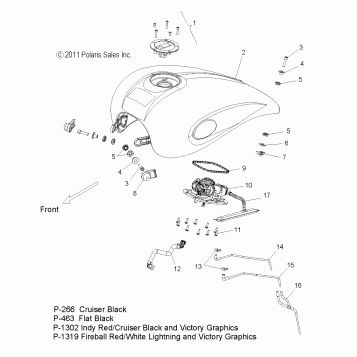 BODY, FUEL TANK - V12HS36/HA36 ALL OPTIONS (49VICFUEL12HMR)