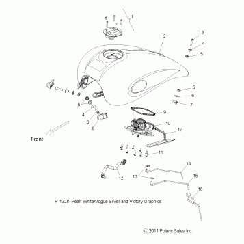 BODY, FUEL TANK - V12CB36NP/NPC/NPA (49VICFUEL11KP)