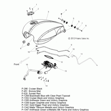 FUEL SYSTEM, FUEL TANK - V13DW36/TW/KW/ZW ALL OPTIONS (49VICFUEL13CC)