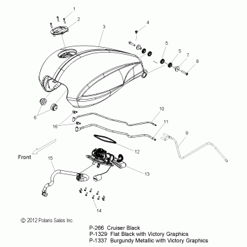 FUEL SYSTEM, FUEL TANK - V13BW36/EW36 ALL OPTIONS (49VICFUEL13CR)