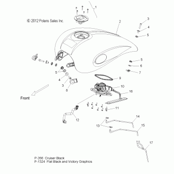 BODY, FUEL TANK - V13WB36 (49VICFUEL13HB)