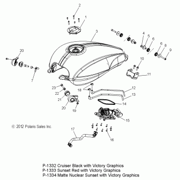 BODY, FUEL TANK - V13MB36 ALL OPTIONS (49VICFUEL13S)