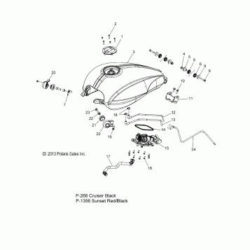 BODY, FUEL TANK - V14RB36 ALL OPTIONS (49VICFUEL14B)
