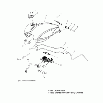 FUEL SYSTEM, FUEL TANK - V14BA36/BW36 ALL OPTIONS (49VICFUEL14CR)