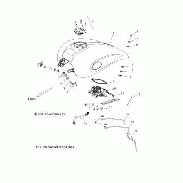 BODY, FUEL TANK - V14XB36NS/NSA/NSC/ES (49VICFUEL14JP)