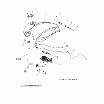 FUEL SYSTEM, FUEL TANK - V16DA36 ALL OPTIONS (49VICFUEL15CC8)