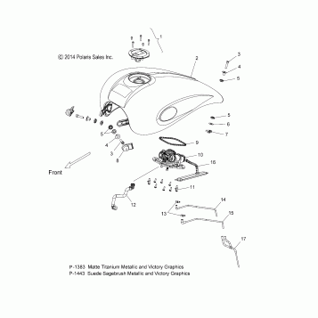 BODY, FUEL TANK - V16LB36/LW36 ALL OPTIONS (49VICFUEL15LB)